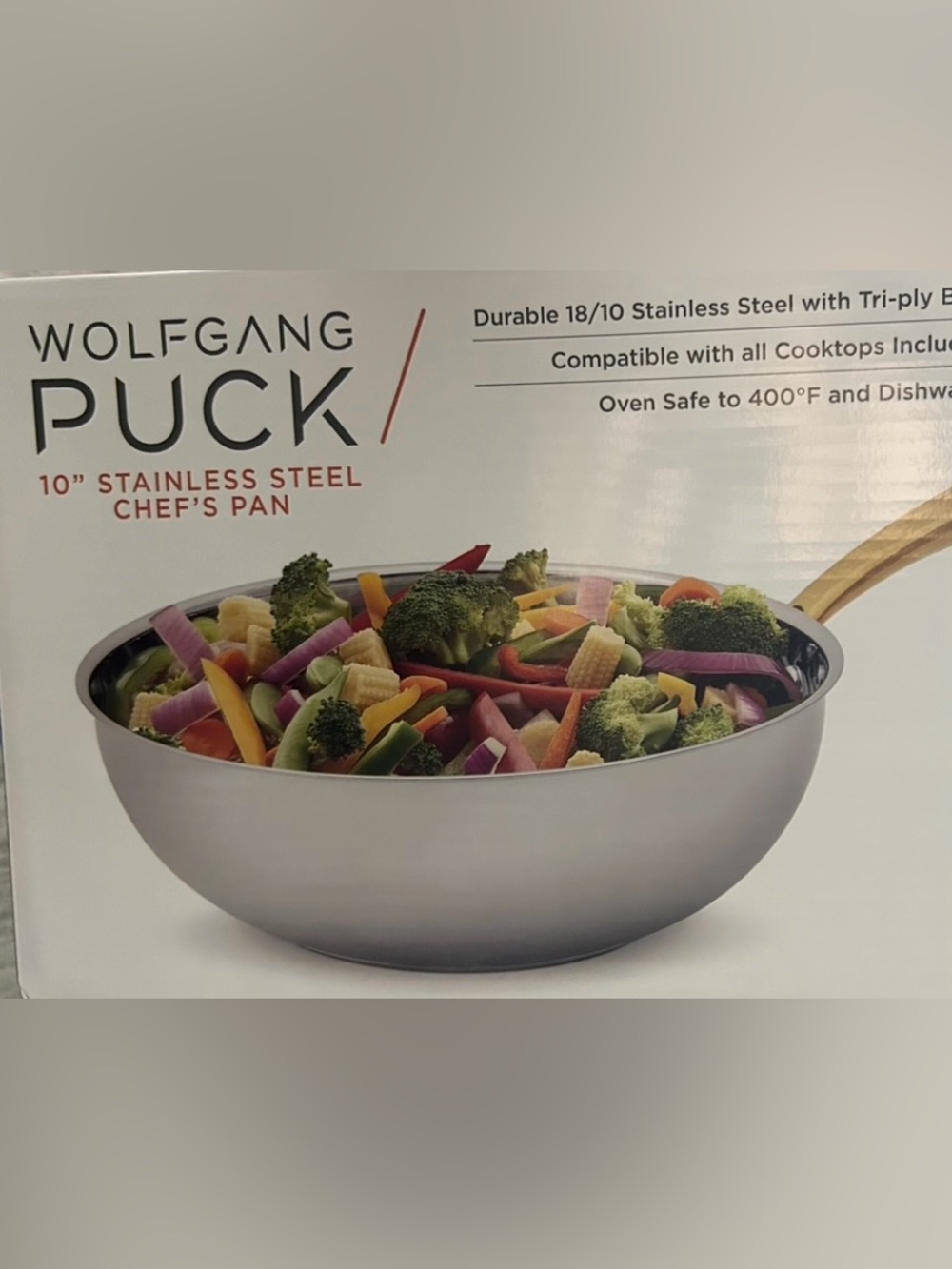 Wolfgang Puck 10" Stainless Steel Chef's Pan - Silver
